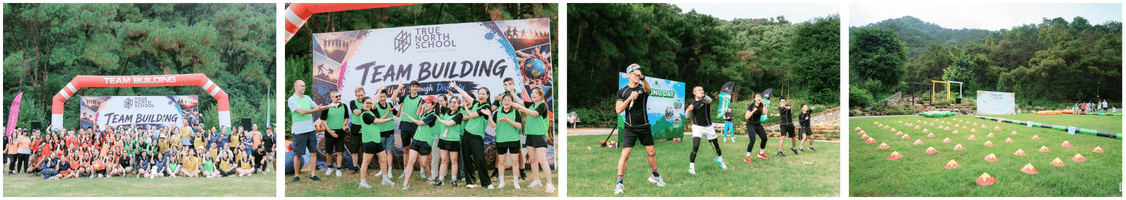 Chương trình team building sôi động của tập thể du khách tại sân cỏ ngoài trời Soc Village