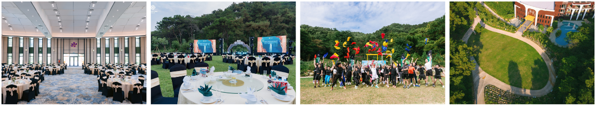 Hệ thống hội trường, sân tiệc ngoài trời và khu vực team building tổ chức sự kiện MICE tại Soc Village